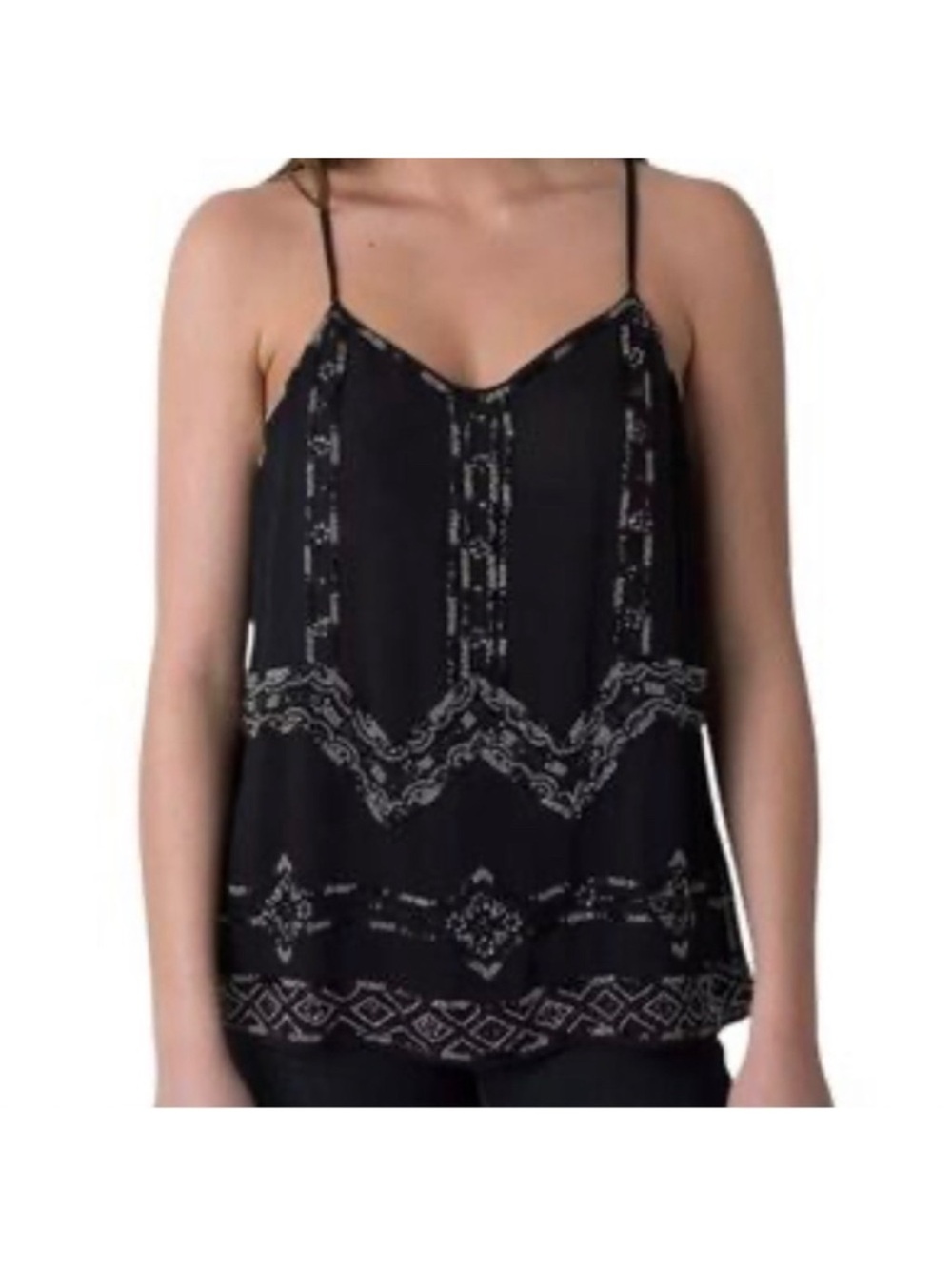 Gorgeous Women’s BKE Boutique Black Sequin and Beaded Tank Top